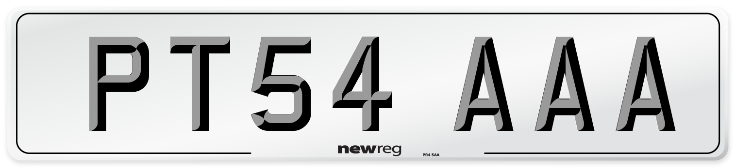 PT54 AAA Number Plate from New Reg